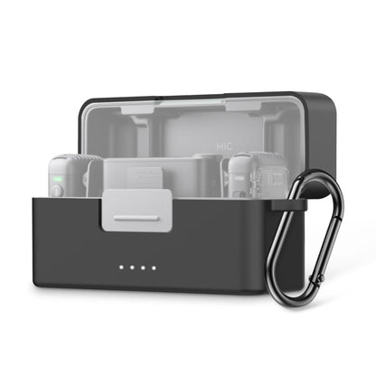 Funda protectora de silicona a prueba de rayones para el estuche de carga PULUZ de para DJI Mic 2 (negra)