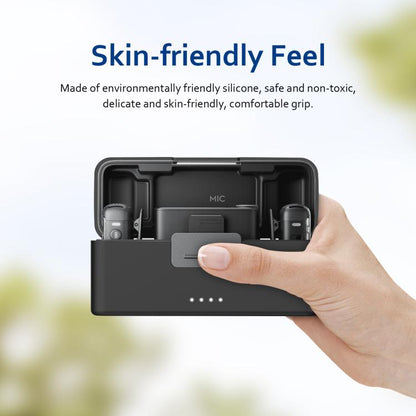 Funda protectora de silicona a prueba de rayones para el estuche de carga PULUZ de para DJI Mic 2 (negra) — imagen 3