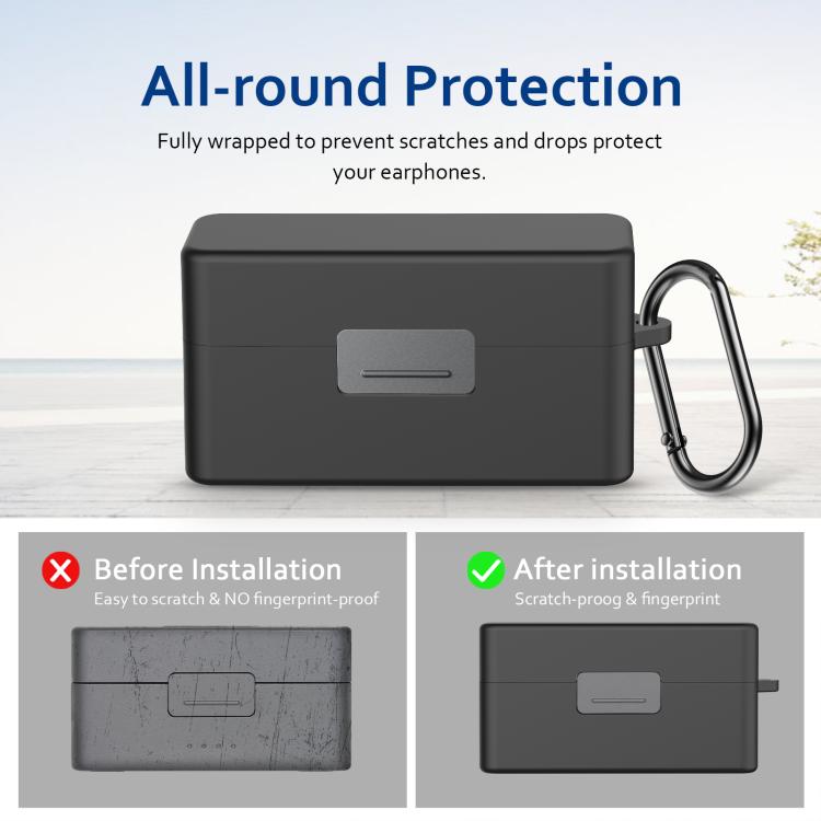 Funda protectora de silicona a prueba de rayones para el estuche de carga PULUZ de para DJI Mic 2 (negra) — imagen 5