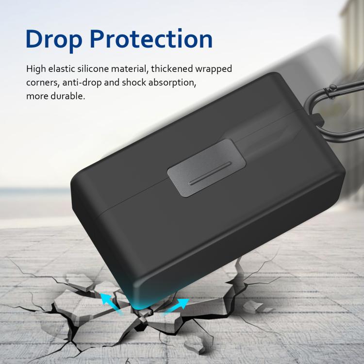 Funda protectora de silicona a prueba de rayones para el estuche de carga PULUZ de para DJI Mic 2 (negra) — imagen 7