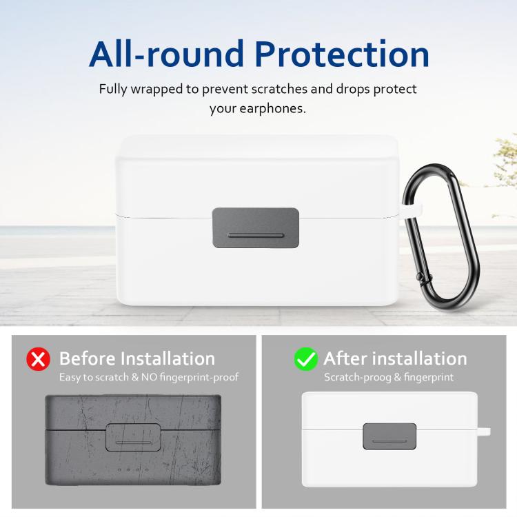 Funda protectora de silicona a prueba de rayones para el estuche de carga PULUZ de para DJI Mic 2 (blanca) — imagen 5