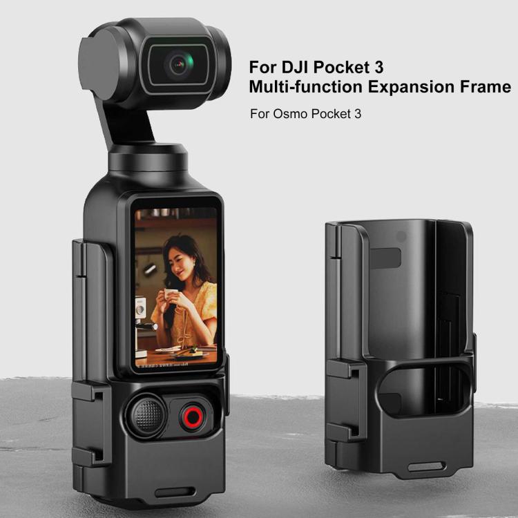 Marco de protección de plástico PULUZ Soporte adaptador de zapata fría de expansión para DJI Osmo Pocket 3 (negro) — imagen 4