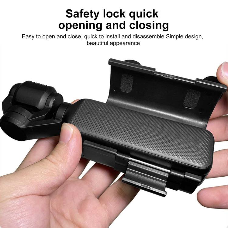 Marco de protección de plástico PULUZ Soporte adaptador de zapata fría de expansión para DJI Osmo Pocket 3 (negro) — imagen 5