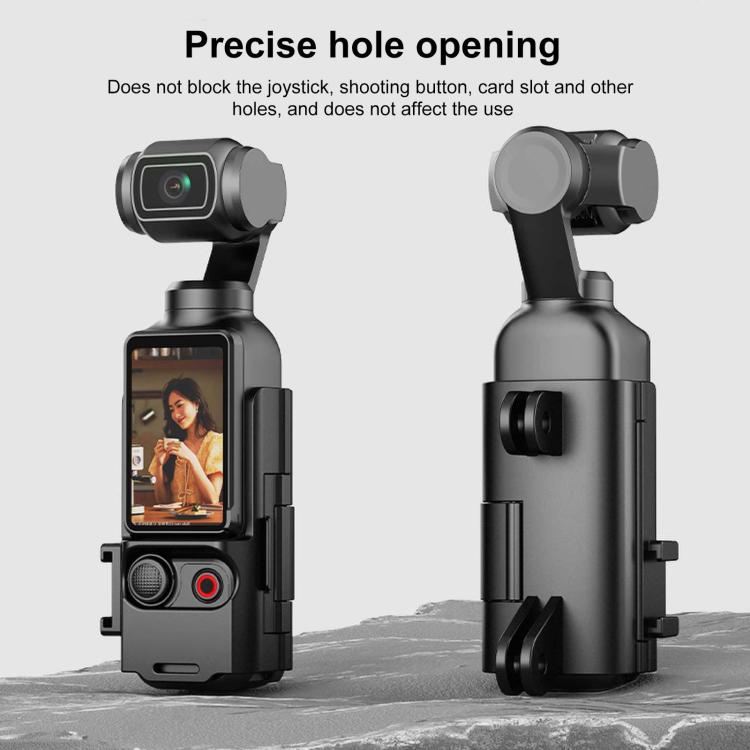 Marco de protección de plástico PULUZ Soporte adaptador de zapata fría de expansión para DJI Osmo Pocket 3 (negro) — imagen 7