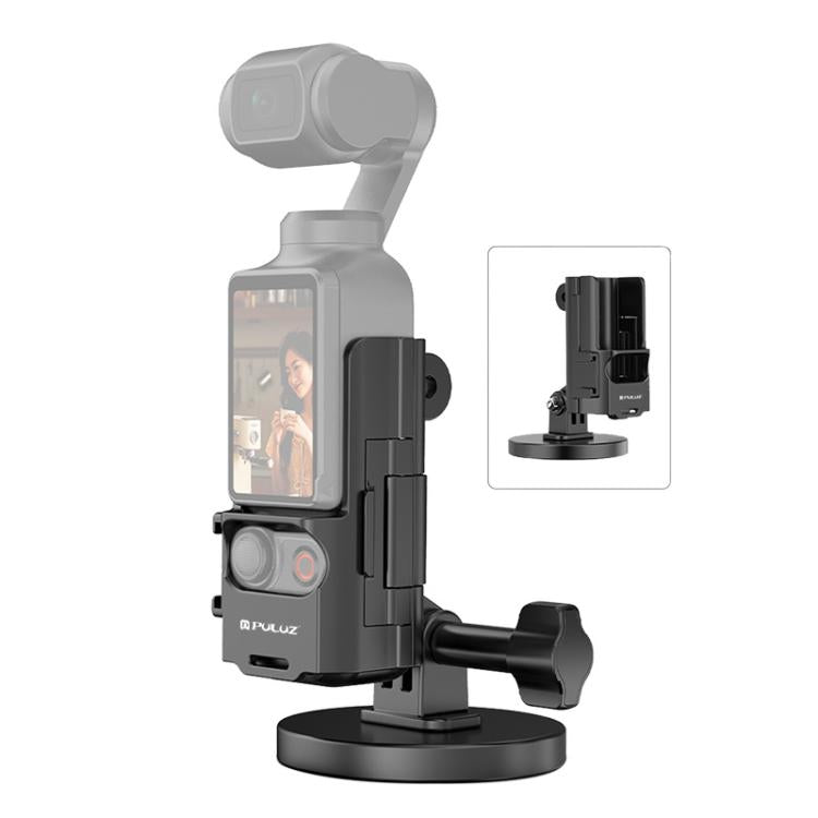 Marco protector PULUZ, soporte de escritorio magnético, base ajustable en ángulo para DJI Osmo Pocket 3 (negro)