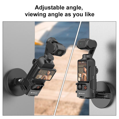 Marco protector PULUZ, soporte de escritorio magnético, base ajustable en ángulo para DJI Osmo Pocket 3 (negro) — imagen 4