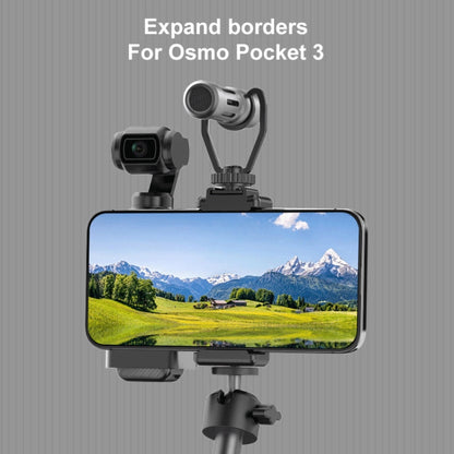 Marco Abrazadera adaptadora para teléfono con protector de expansión para DJI Osmo Pocket 3 (negro) — imagen 5