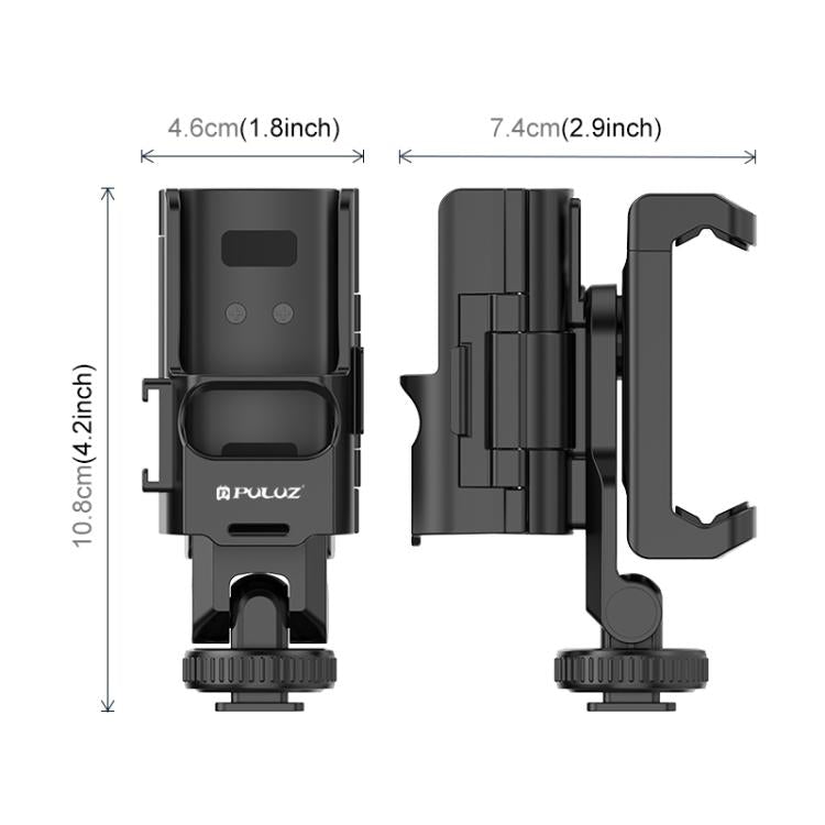 Marco Abrazadera de expansión para teléfono con protector PULUZ, compatible con trípode para DJI Osmo Pocket 3 (negro) — ima…