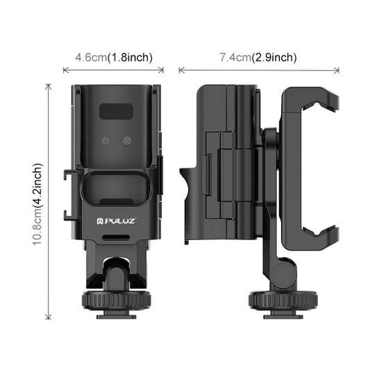 Marco Abrazadera de expansión para teléfono con protector PULUZ, compatible con trípode para DJI Osmo Pocket 3 (negro) — ima…