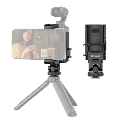Marco Abrazadera de expansión para teléfono con protector PULUZ, compatible con trípode para DJI Osmo Pocket 3 (negro)