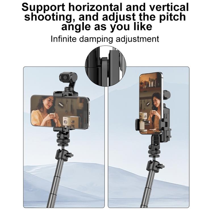 Marco Abrazadera de expansión para teléfono con protector PULUZ, compatible con trípode para DJI Osmo Pocket 3 (negro) — ima…