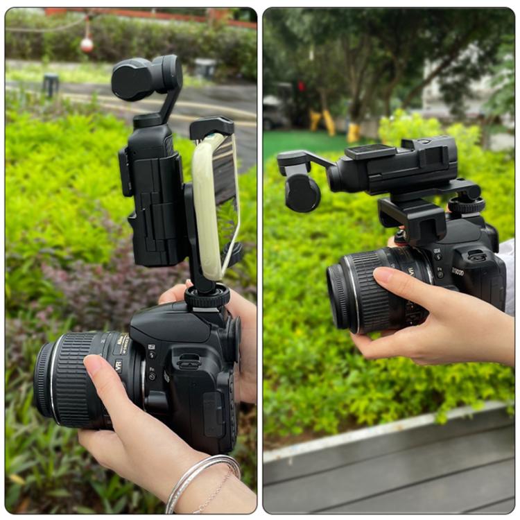 Marco Abrazadera de expansión para teléfono con protector PULUZ, compatible con trípode para DJI Osmo Pocket 3 (negro) — ima…