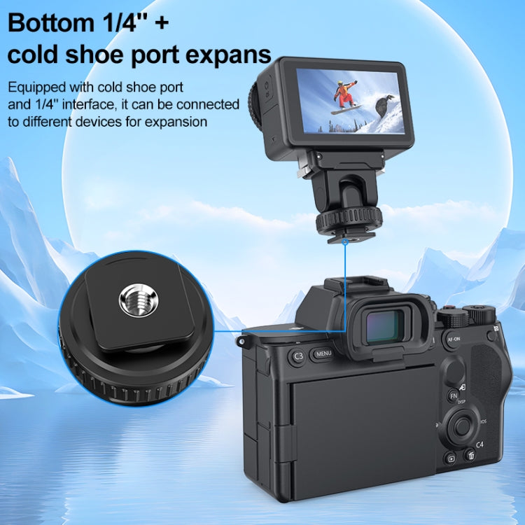 Base de liberación Adaptador de rápida para zapata fría PULUZ para DJI Osmo Action 5 (negro) — imagen 6