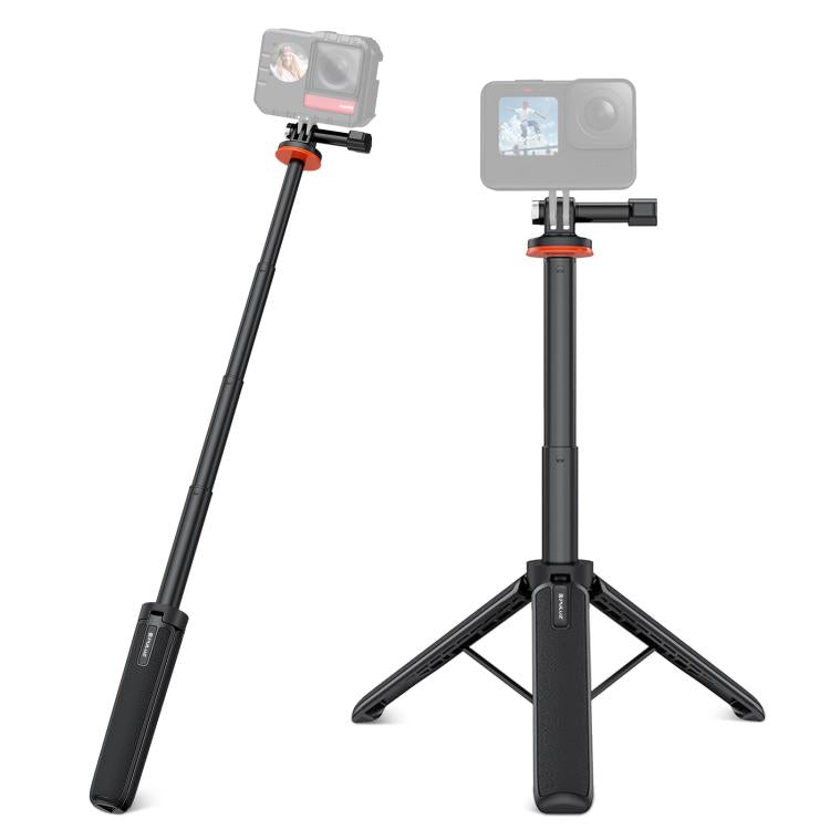 Trípode de extensión para cámara de acción PULUZ, soporte para selfies y selfies para GoPro (negro)