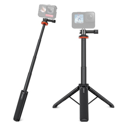 Trípode de extensión para cámara de acción PULUZ, soporte para selfies y selfies para GoPro (negro)
