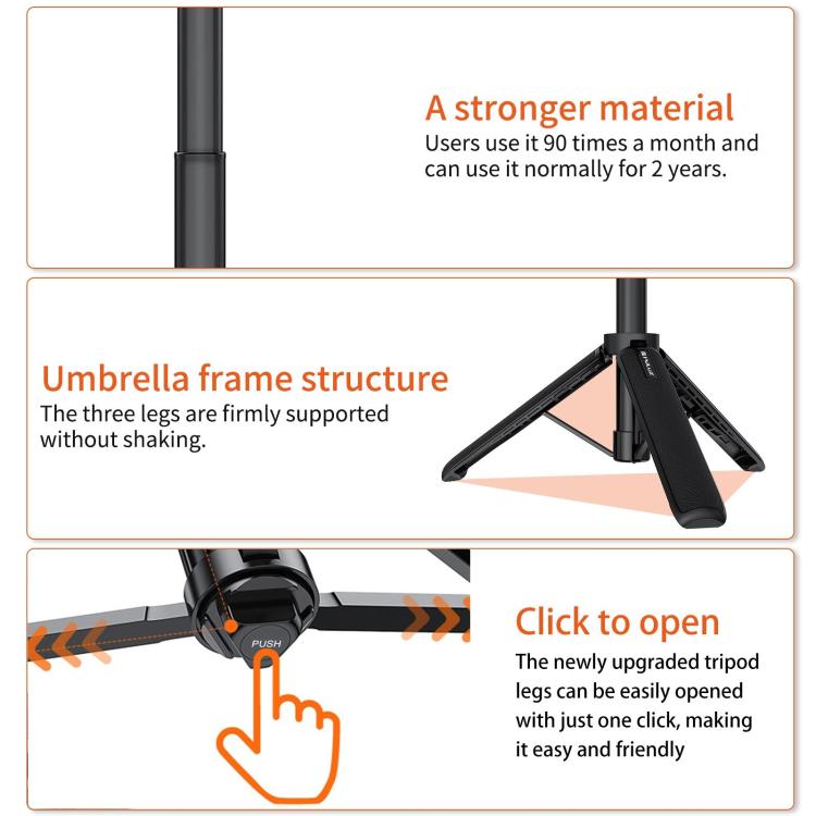 Trípode de extensión [US Almacén] para cámara de acción PULUZ, palo selfie, soporte para GoPro — imagen 4