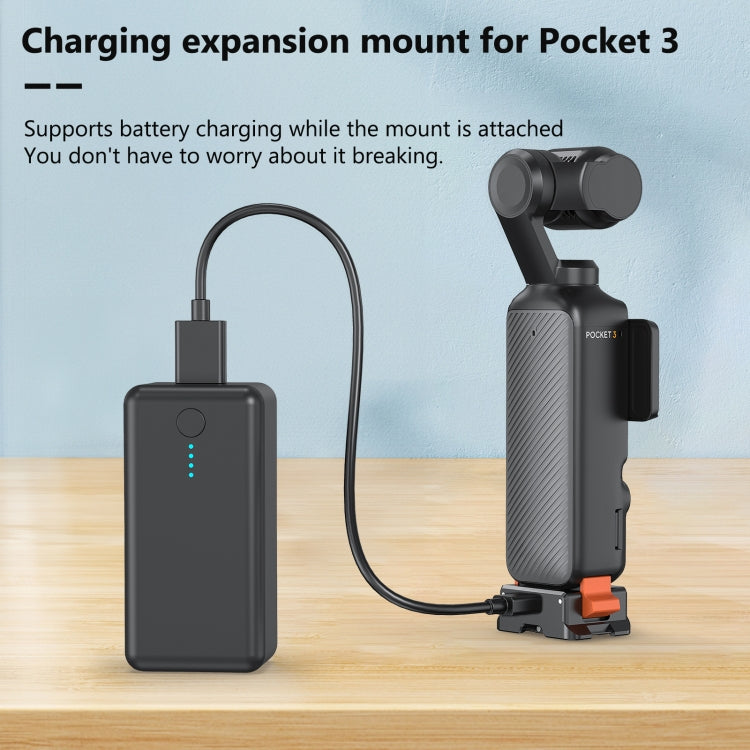 Base de carga Adaptador de montaje de liberación rápida para tipo C PULUZ para DJI Osmo Pocket 3 (negro) — imagen 6