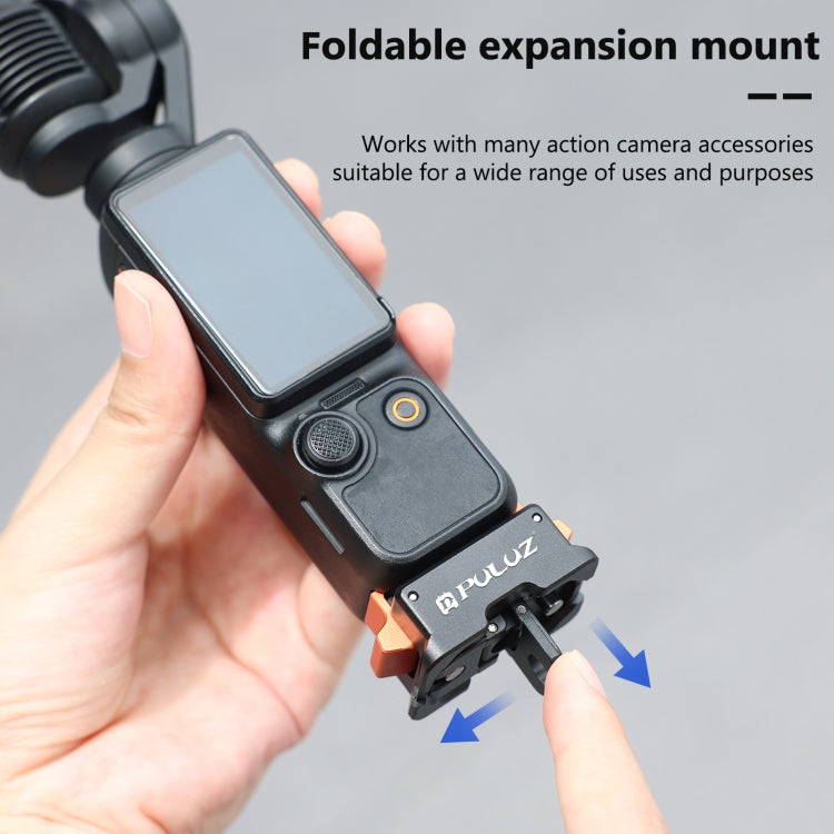 Base de carga Adaptador de montaje de liberación rápida para tipo C PULUZ para DJI Osmo Pocket 3 (negro) — imagen 8