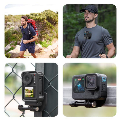 Soporte magnético para cuello para cámara de acción PULUZ Correa para el cuello Vlog POV para DJI Osmo Action (negro) — imag…