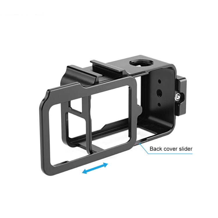 Marco adaptador de expansión de jaula de metal PULUZ con zapata fría para DJI Osmo Action 5 (negro) — imagen 7