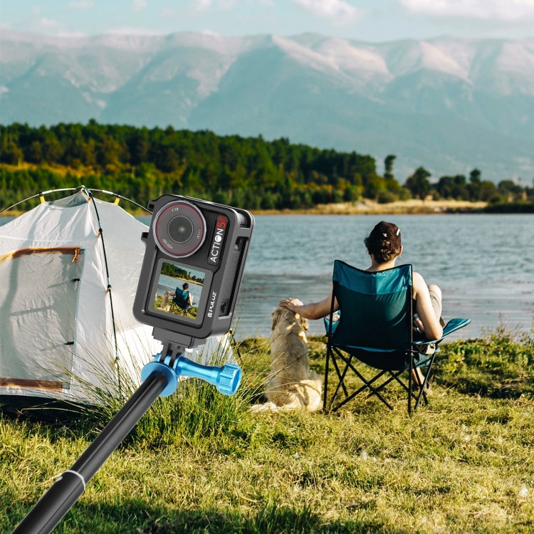 Marco adaptador de expansión de jaula de metal PULUZ con zapata fría para DJI Osmo Action 5 (negro) — imagen 8