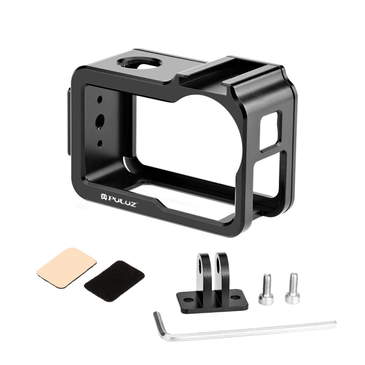 Marco adaptador de expansión de jaula de metal PULUZ con zapata fría para DJI Osmo Action 5 (negro) — imagen 9