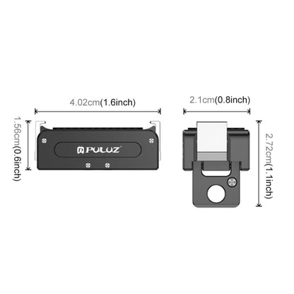 Base metálica de liberación rápida magnética PULUZ para DJI Osmo Action 5 (negra) — imagen 3