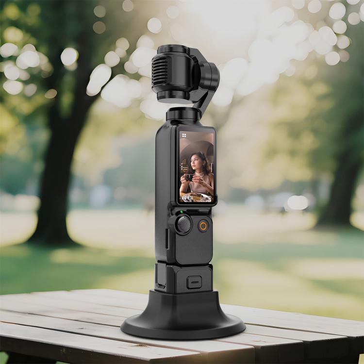 Soporte de base de escritorio de silicona adhesiva PULUZ para DJI Osmo Pocket 3 (negro) — imagen 6