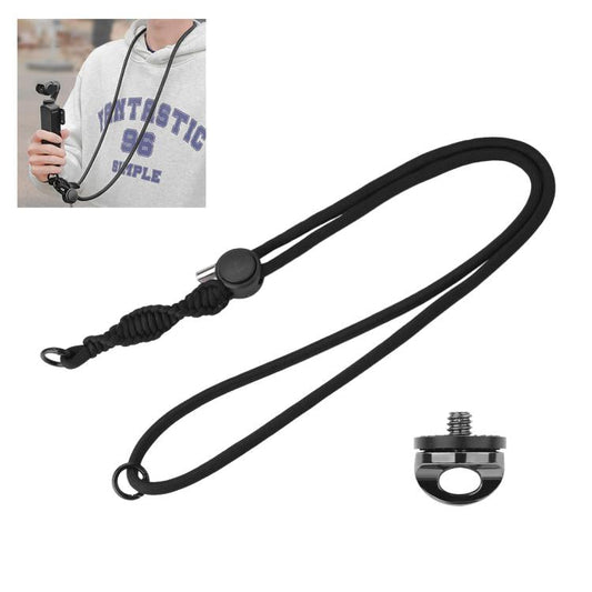 Correa deportiva PULUZ para cámara, larga, ajustable y antipérdida, para / Insta360 X4 para DJI Osmo Pocket 3 (negra)