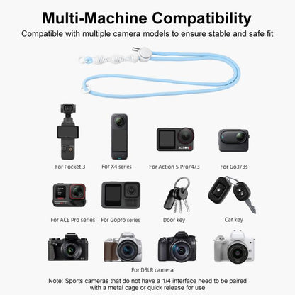 Correa deportiva PULUZ para cámara, larga, ajustable y antipérdida, para / Insta360 X4 para DJI Osmo Pocket 3 (azul) — image…