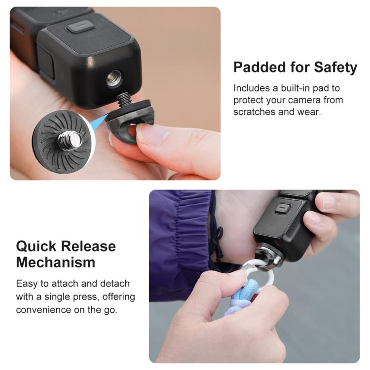 Correa deportiva PULUZ para cámara, larga, ajustable y antipérdida, para / Insta360 X4 para DJI Osmo Pocket 3 (amarilla) — i…