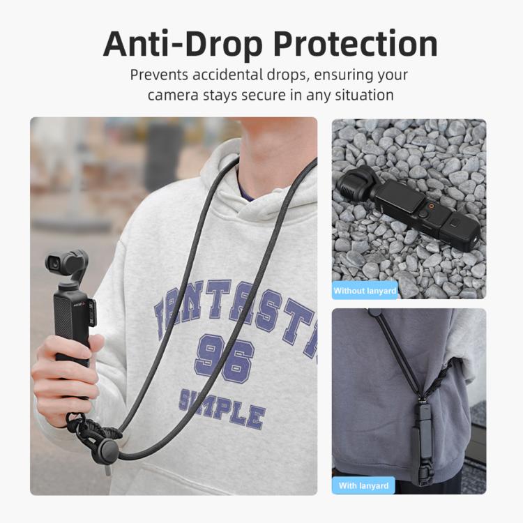 Correa deportiva PULUZ para cámara, larga, ajustable y antipérdida, para / Insta360 X4 para DJI Osmo Pocket 3 (amarilla) — i…