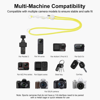 Correa deportiva PULUZ para cámara, larga, ajustable y antipérdida, para / Insta360 X4 para DJI Osmo Pocket 3 (amarilla) — i…
