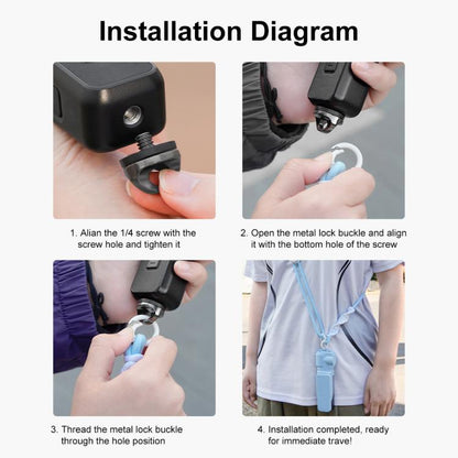 Correa deportiva PULUZ para cámara, larga, ajustable y antipérdida, para / Insta360 X4 para DJI Osmo Pocket 3 (amarilla) — i…