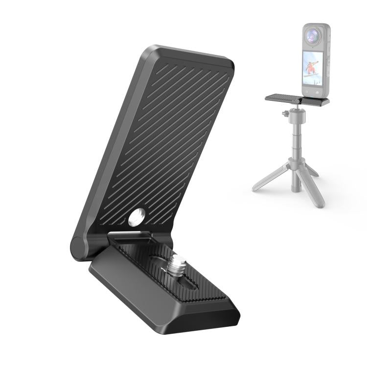 Base de montaje magnético plegable PULUZ en L para Insta360 X4 / X5 / Pocket 3 (negro)