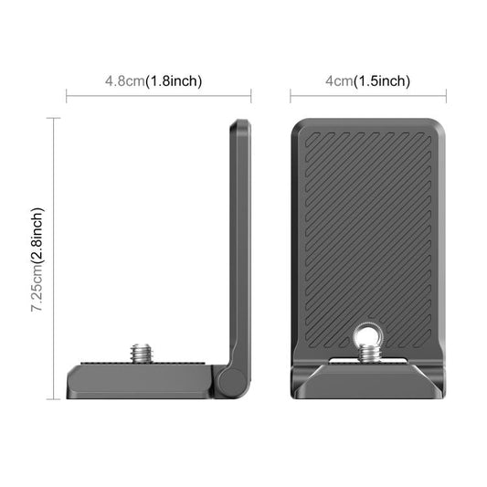 Base de montaje magnético plegable PULUZ en L para Insta360 X4 / X5 / Pocket 3 (negro) — imagen 2