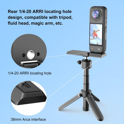 Base de montaje magnético plegable PULUZ en L para Insta360 X4 / X5 / Pocket 3 (negro) — imagen 3