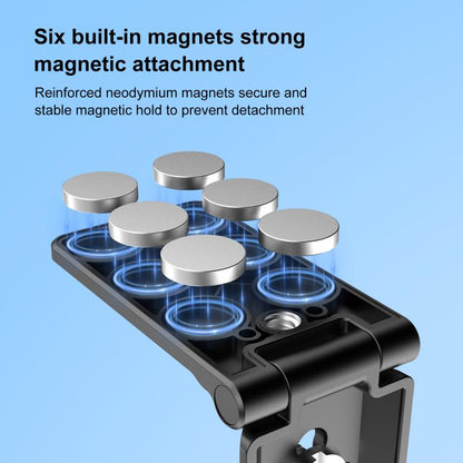 Base de montaje magnético plegable PULUZ en L para Insta360 X4 / X5 / Pocket 3 (negro) — imagen 4
