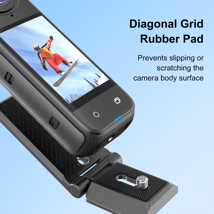Base de montaje magnético plegable PULUZ en L para Insta360 X4 / X5 / Pocket 3 (negro) — imagen 8