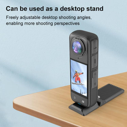 Base de montaje magnético plegable PULUZ en L para Insta360 X4 / X5 / Pocket 3 (negro) — imagen 10