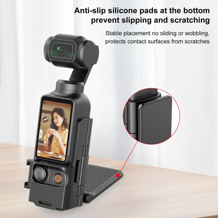 Soporte de base magnética plegable PULUZ para DJI Osmo Pocket 3 (negro) — imagen 4