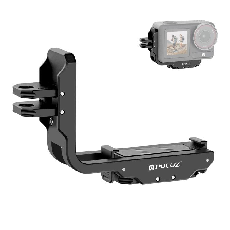 Soporte magnético en L de metal de liberación rápida, disparo vertical y horizontal para DJI Osmo Action 5 (negro)