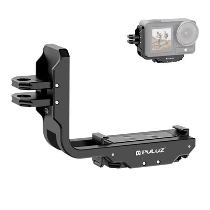 Soporte magnético en L de metal de liberación rápida, disparo vertical y horizontal para DJI Osmo Action 5 (negro)