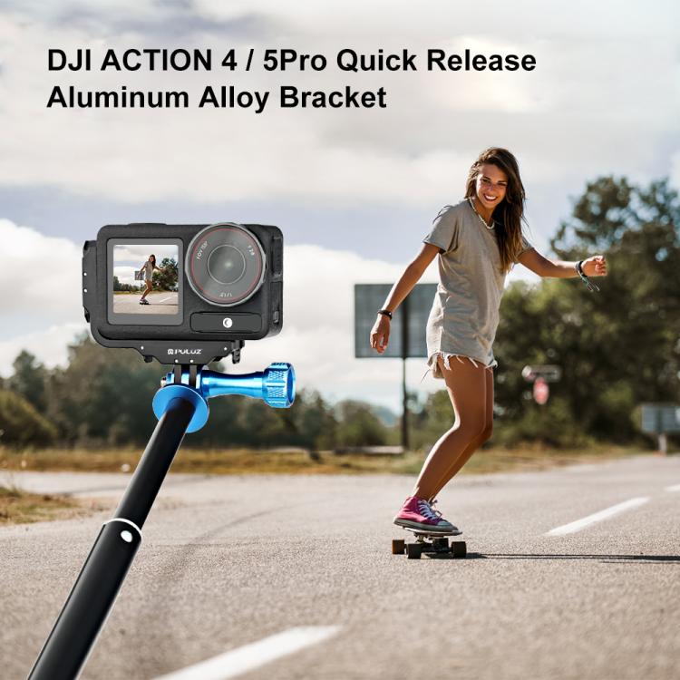 Soporte magnético en L de metal de liberación rápida, disparo vertical y horizontal para DJI Osmo Action 5 (negro) — imagen 2