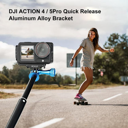 Soporte magnético en L de metal de liberación rápida, disparo vertical y horizontal para DJI Osmo Action 5 (negro) — imagen 2