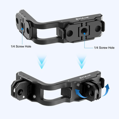 Soporte magnético en L de metal de liberación rápida, disparo vertical y horizontal para DJI Osmo Action 5 (negro) — imagen 5