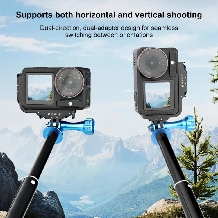 Soporte magnético en L de metal de liberación rápida, disparo vertical y horizontal para DJI Osmo Action 5 (negro) — imagen 8