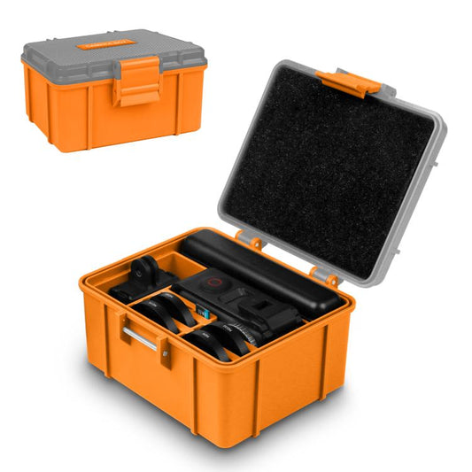 Estuche rígido PULUZ resistente al agua, color naranja para DJI Osmo Action 5
