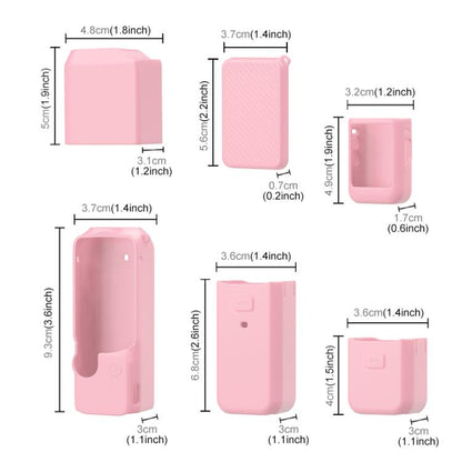 Lente PULUZ 6 en 1 Cuerpo Mango Pantalla Micrófono Funda de silicona TPU para DJI Osmo Pocket 3 (Rosa) — imagen 3