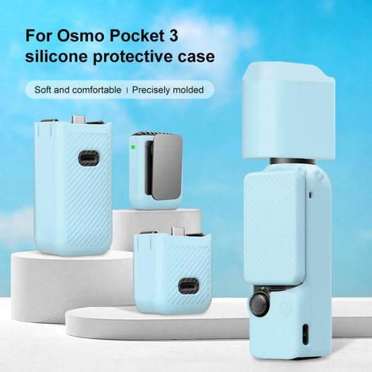 Lente PULUZ 6 en 1 Cuerpo Mango Pantalla Micrófono Funda de silicona TPU para DJI Osmo Pocket 3 (Verde) — imagen 2